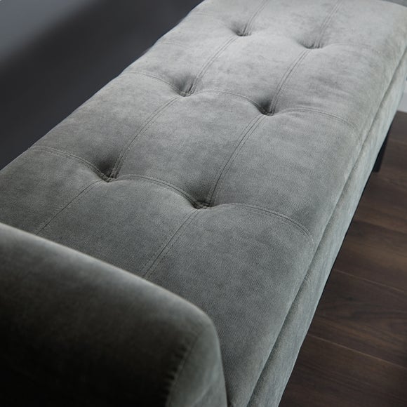 Balmoral Window Seat, Grey Chenille