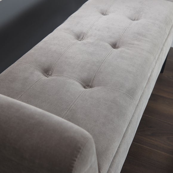 Balmoral Window Seat, Silver Chenille