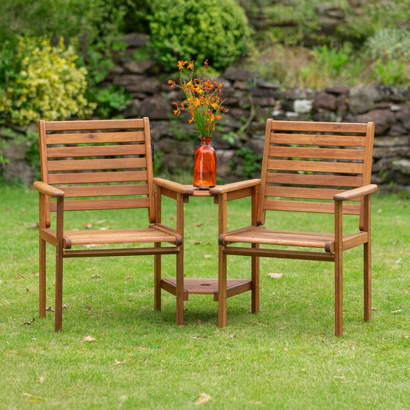 Napoli 2 Seat Wooden Companion Set