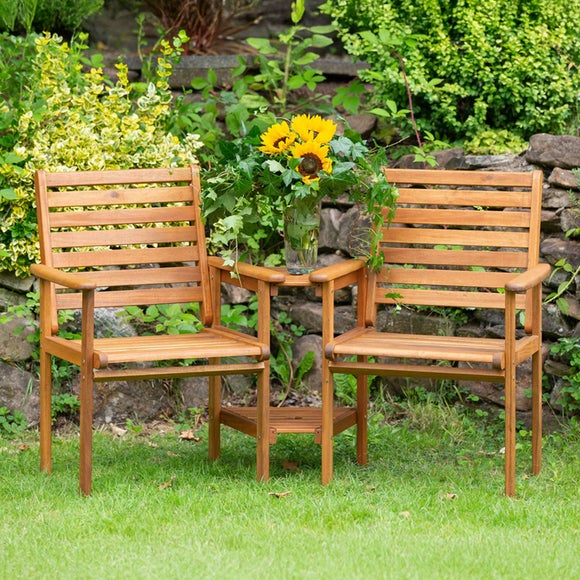 Napoli 2 Seat Wooden Companion Set