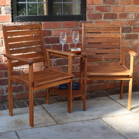 Napoli 2 Seat Wooden Companion Set