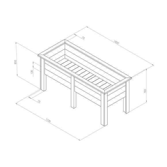 Deep Root Planter 1.8m