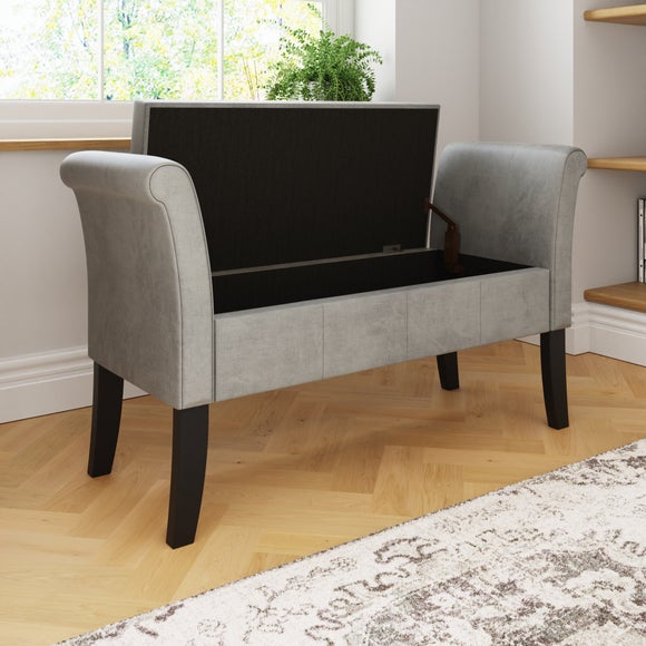 Balmoral Window Seat, Grey Chenille