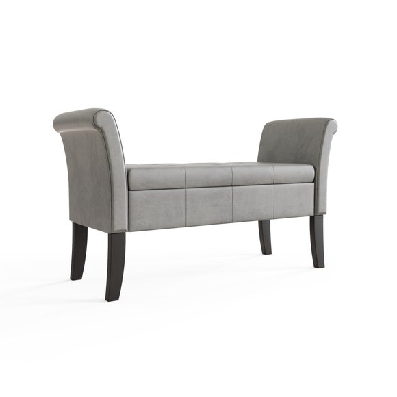 Balmoral Window Seat, Grey Chenille