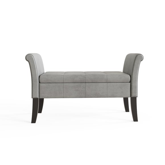 Balmoral Window Seat, Grey Chenille