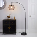 Harrison Black Arc Floor Lamp