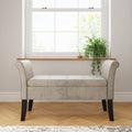 Balmoral Window Seat, Silver Chenille