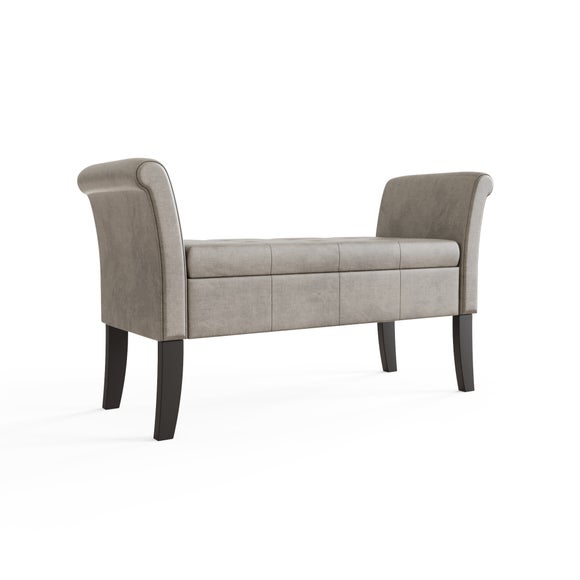 Balmoral Window Seat, Silver Chenille