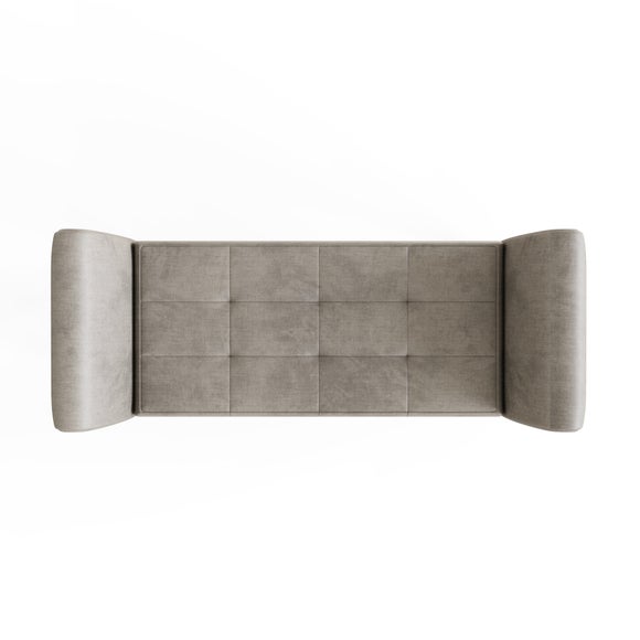 Balmoral Window Seat, Silver Chenille