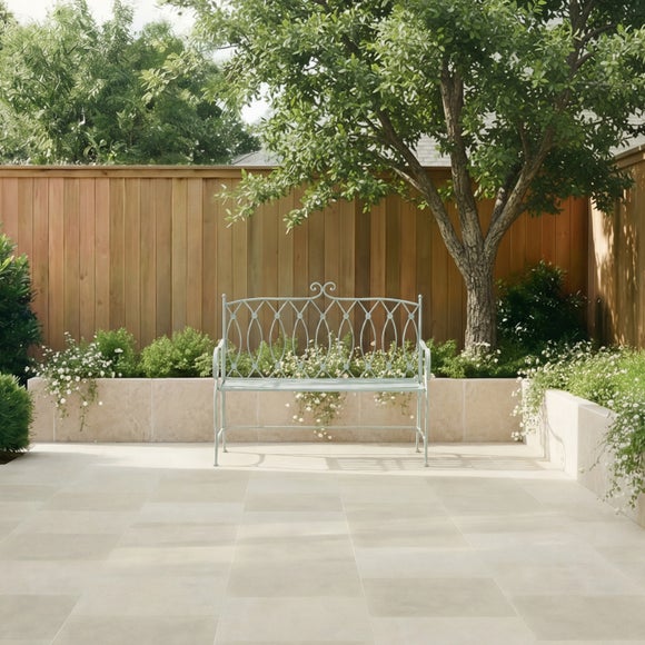 Wrought Iron 2 Seater Sage Green Bench