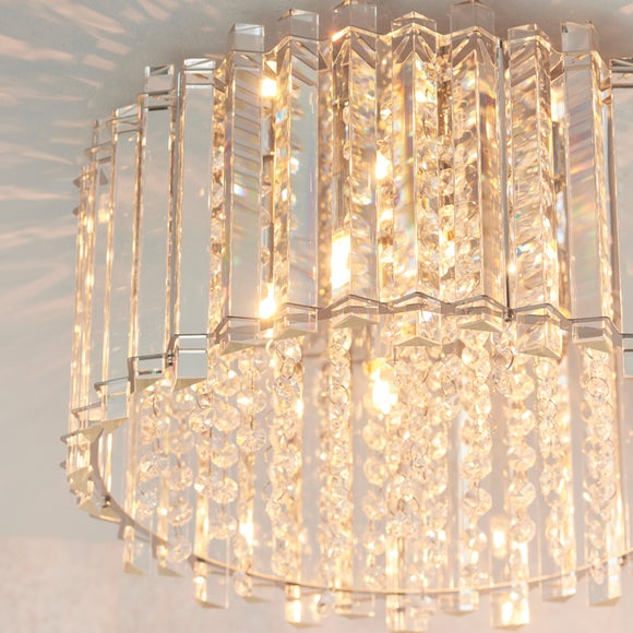 Vogue Crystal Blessing 4 Light Flush Ceiling Light