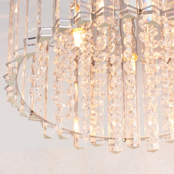 Vogue Crystal Blessing 4 Light Flush Ceiling Light