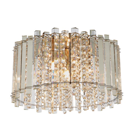 Vogue Crystal Blessing 4 Light Flush Ceiling Light