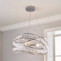 Lilia 3 Light Jewel Semi Flush Ceiling Light