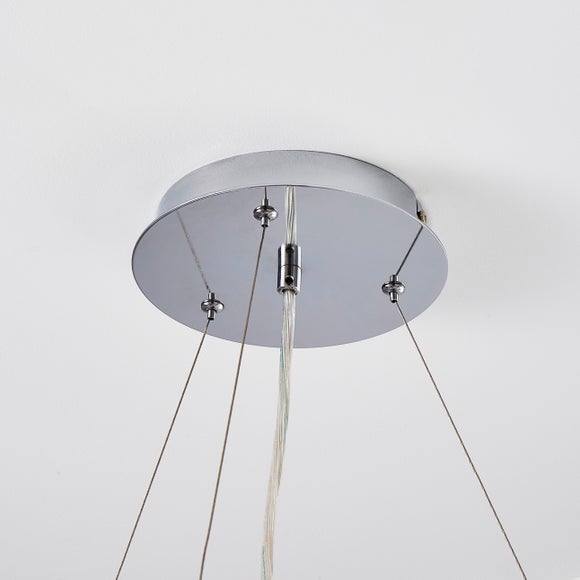 Lilia 3 Light Jewel Semi Flush Ceiling Light