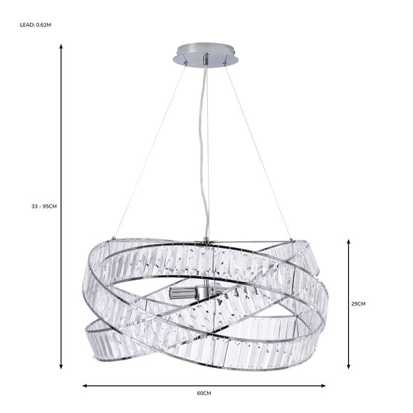 Lilia 3 Light Jewel Semi Flush Ceiling Light