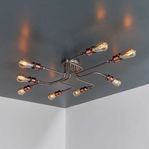 Vogue Eastville 8 Light Semi Flush Ceiling Light