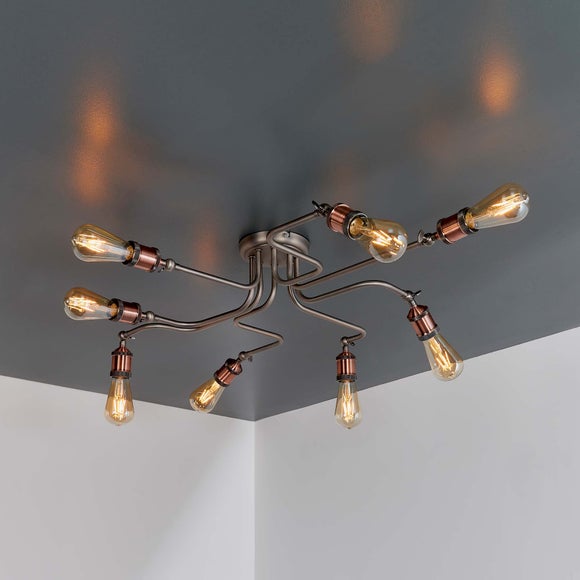Vogue Eastville 8 Light Semi Flush Ceiling Light