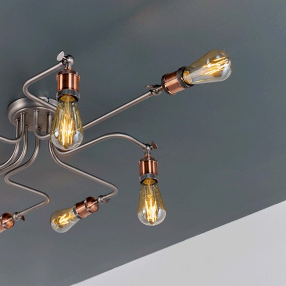 Vogue Eastville 8 Light Semi Flush Ceiling Light
