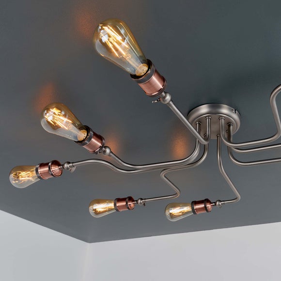 Vogue Eastville 8 Light Semi Flush Ceiling Light