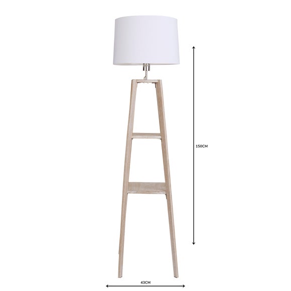 Beaumont Plant Stand Wooden Floor Lamp
