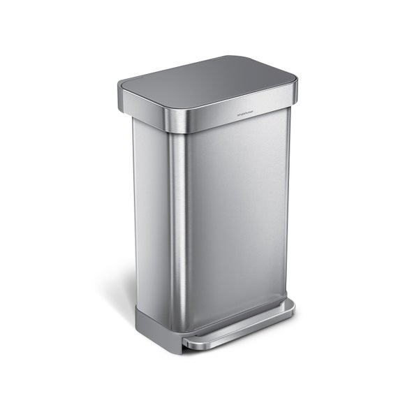 Simplehuman 45L Rectangular Pedal Bin with Liner Pocket