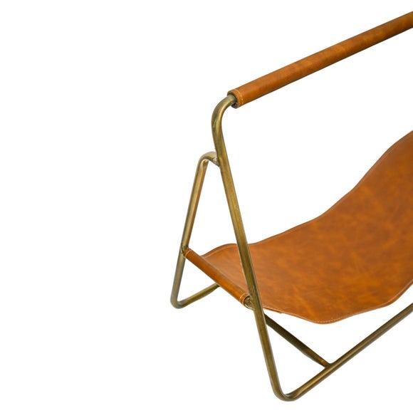 Contemporary Hanging Leather Log Holder, product image 8