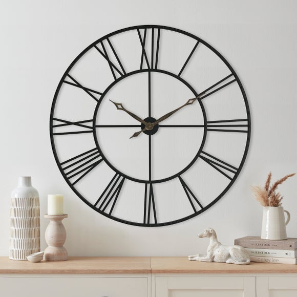 Black Skeleton Indoor Outdoor Wall Clock