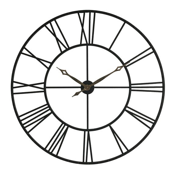 Black Skeleton Indoor Outdoor Wall Clock