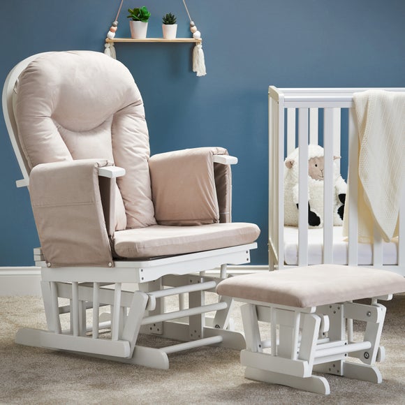 Obaby Reclining Glider Chair and Stool, product image 1