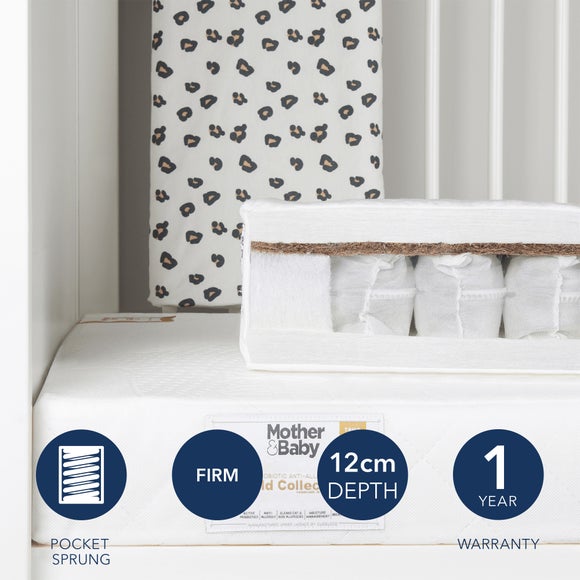 Mother&Baby Pure Gold Hypoallergenic Coir & Pocket Sprung Mattress, product image 1
