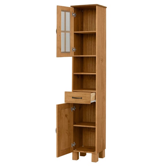 Harlow Oak Effect Tallboy Storage Unit
