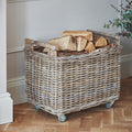 Natural Rattan Log Cart