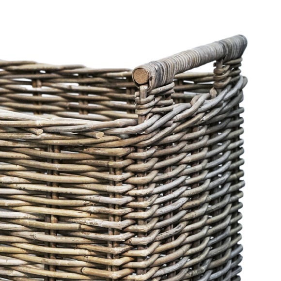 Natural Rattan Log Cart