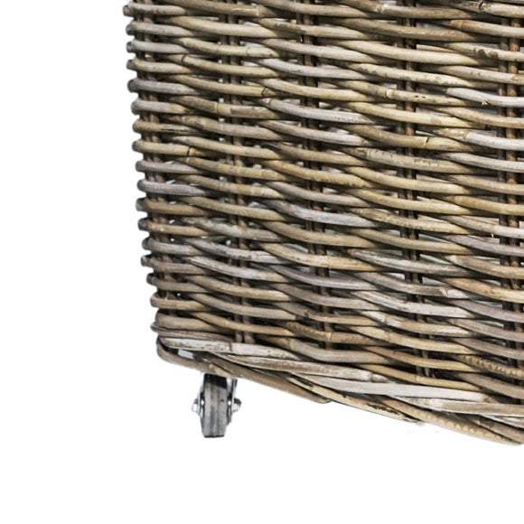 Natural Rattan Log Cart