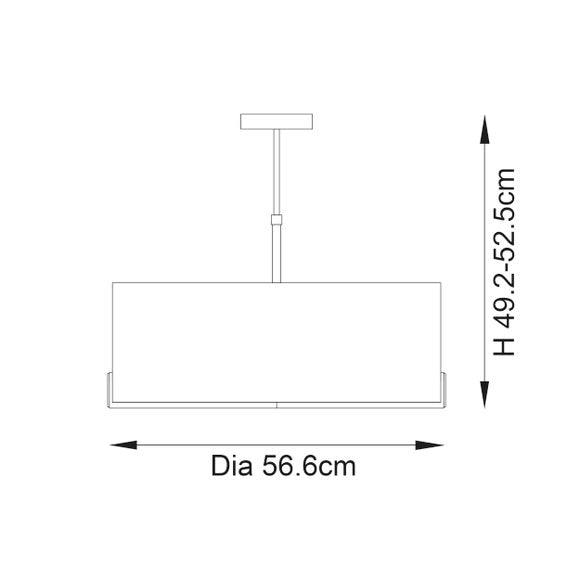 Vogue Balaton 3 Light Pendant Light