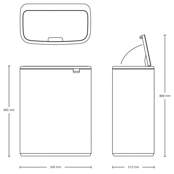 Brabantia Bo 2 x 30L Touch Bin, product image 6