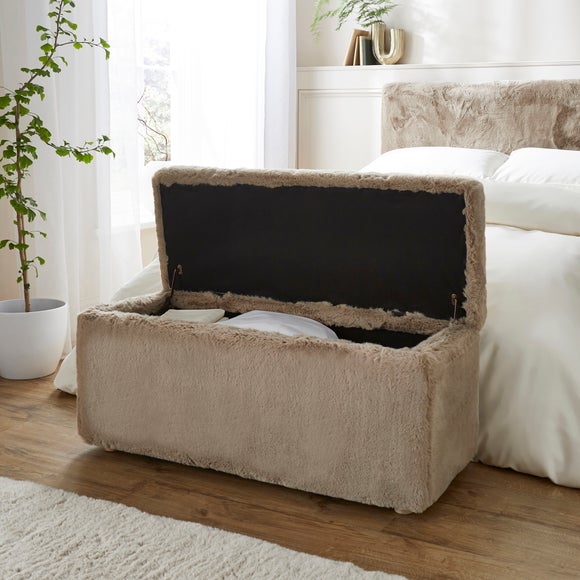Elysia End of Bed Ottoman, Faux Fur, product image 16