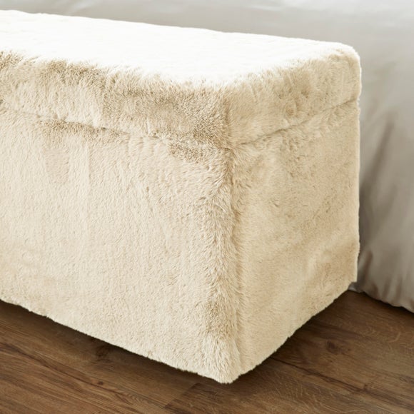 Elysia End of Bed Ottoman, Faux Fur, product image 4