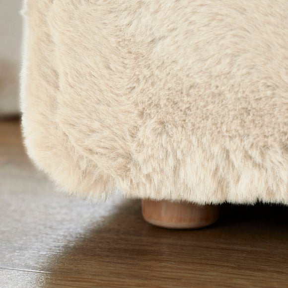 Elysia End of Bed Ottoman, Faux Fur, product image 5