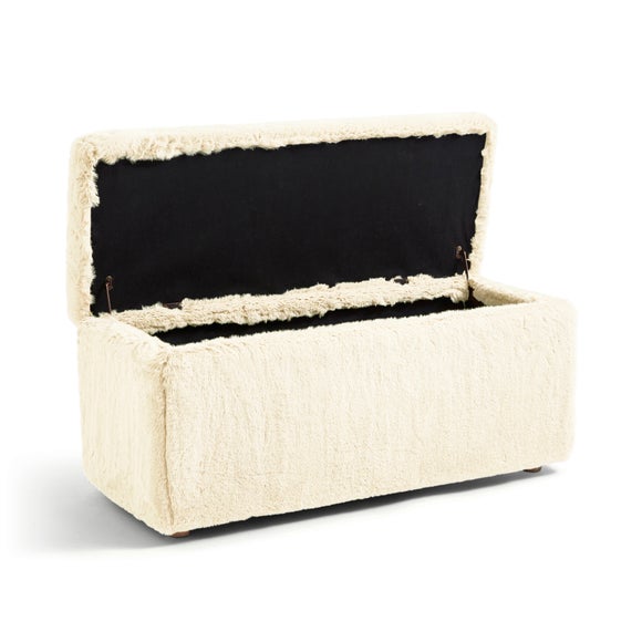 Elysia End of Bed Ottoman, Faux Fur, product image 6