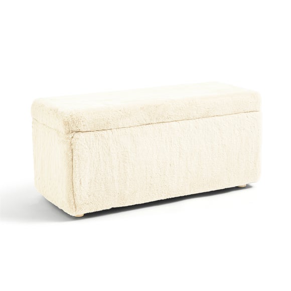 Elysia End of Bed Ottoman, Faux Fur, product image 7