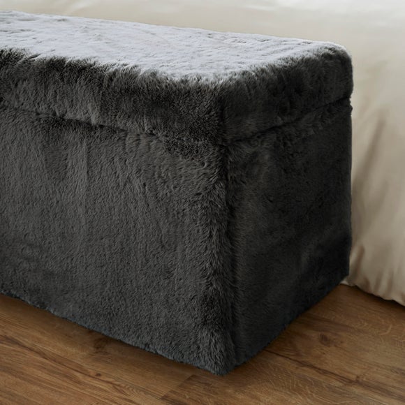 Elysia End of Bed Ottoman, Faux Fur, product image 11