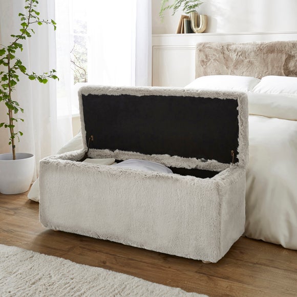 Elysia End of Bed Ottoman, Faux Fur, product image 23