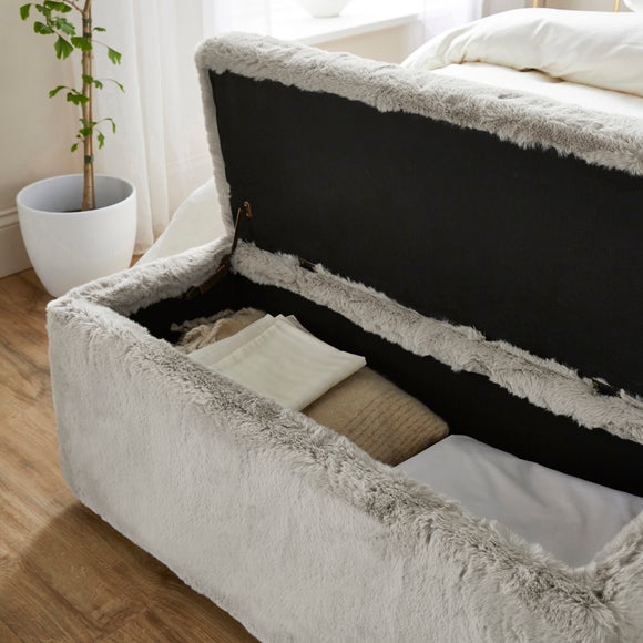 Elysia End of Bed Ottoman, Faux Fur, product image 24