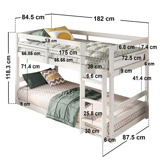 Flair Shasha Low Shorty Bunk Bed Frame, product image 4