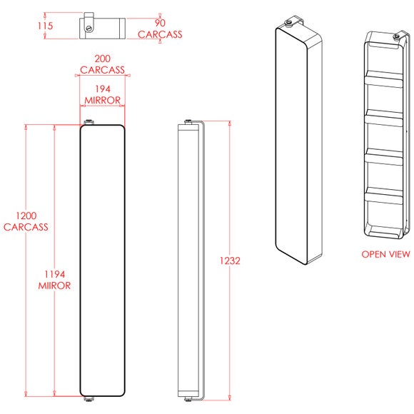 Croydex Arun Large Bathroom Wall Cabinet