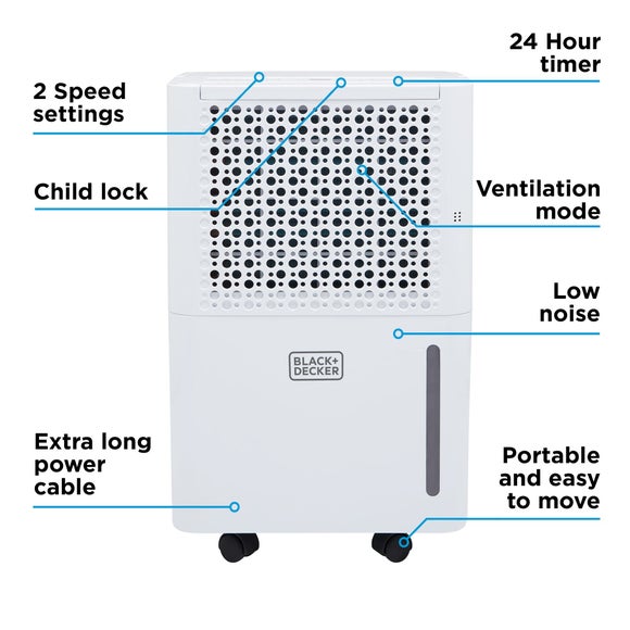 Black & Decker 12 Litre Dehumidifier
