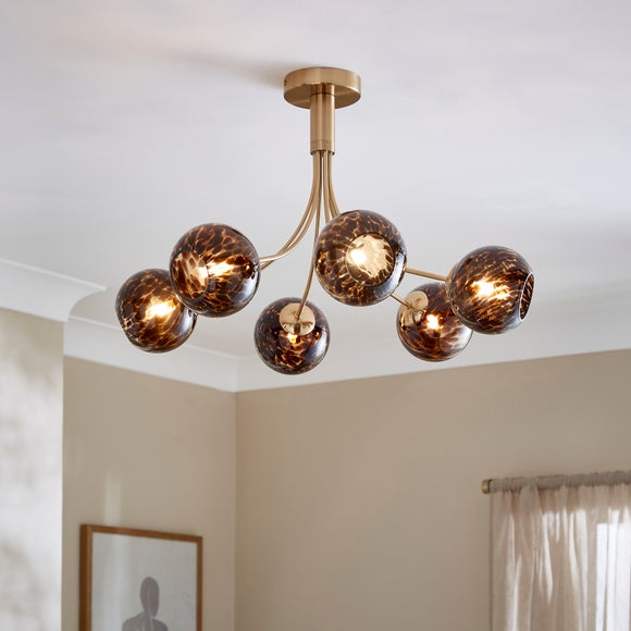 Kira 6 Light Tortoiseshell Ceiling Light