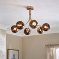 Kira 6 Light Tortoiseshell Ceiling Light